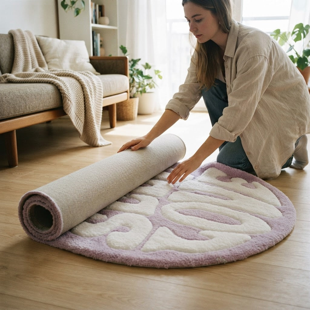 SELF LOVE Rug Soft Lavender - shot 4