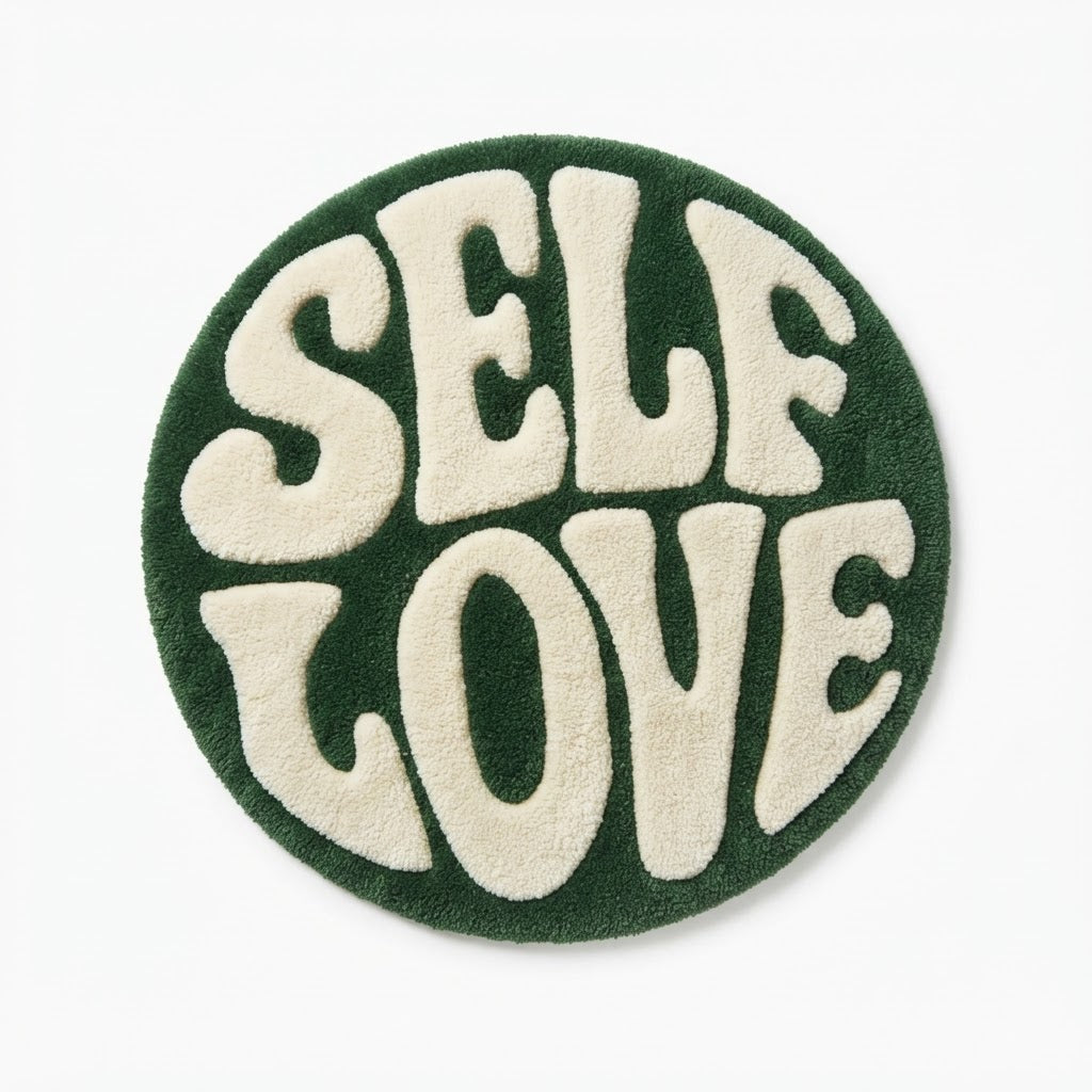 SELF LOVE Rug Forest Green - shot 1