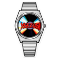 Timeless custom wall art with luxury watch-inspired design and red graffiti lettering