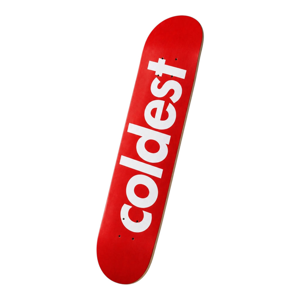 COLDEST Red Skateboard Deck Wall Art