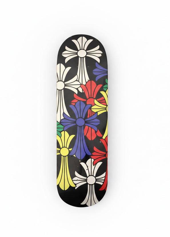 Double Cross Emblem custom skateboard deck design