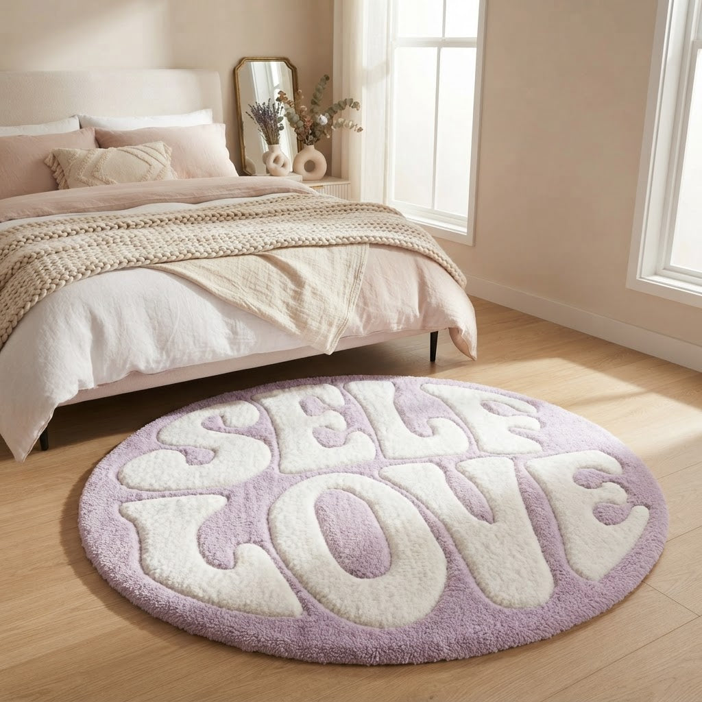 SELF LOVE Rug Soft Lavender - shot 2